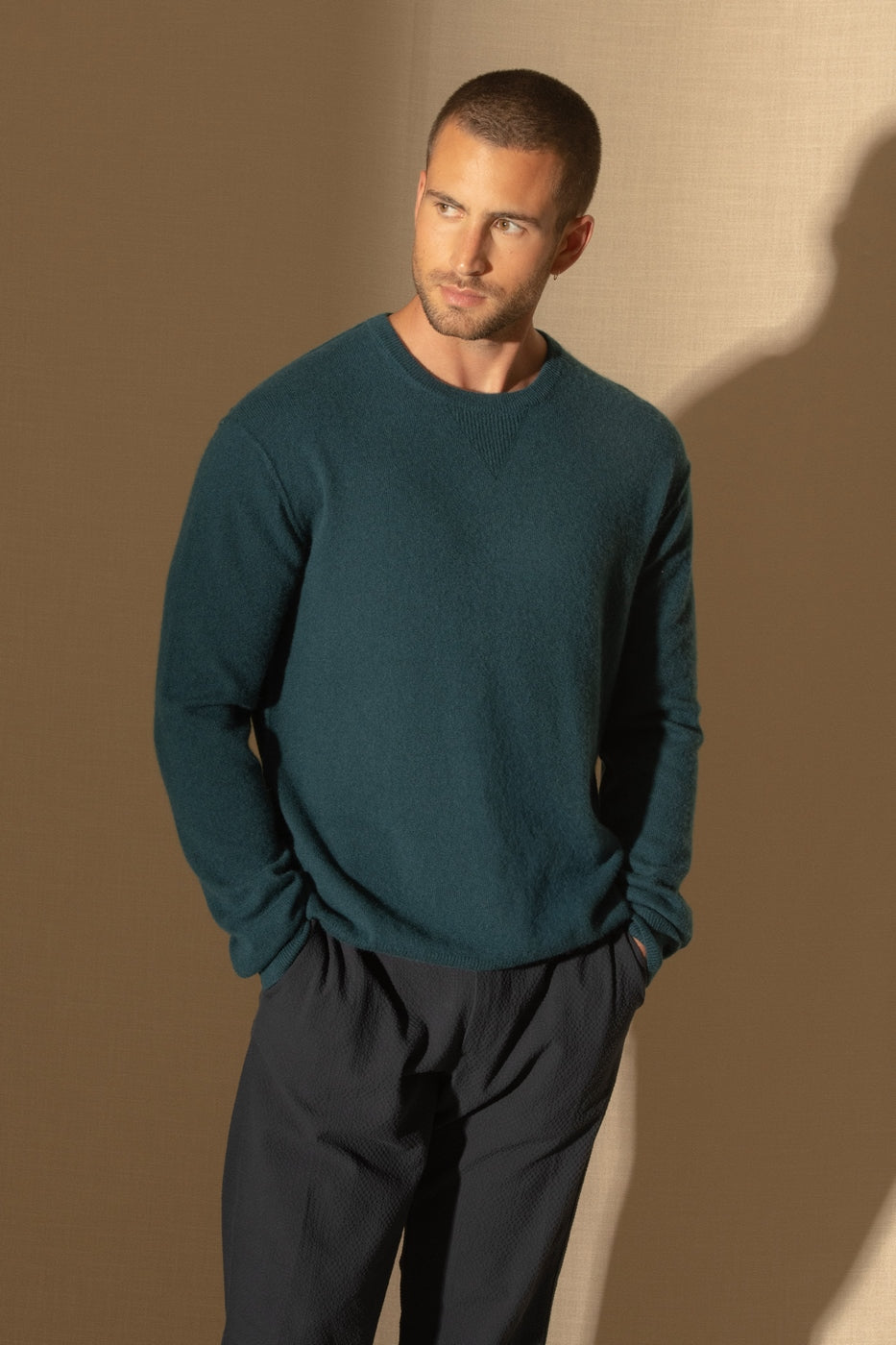 Pull Col Rond Soan - Vert Canard