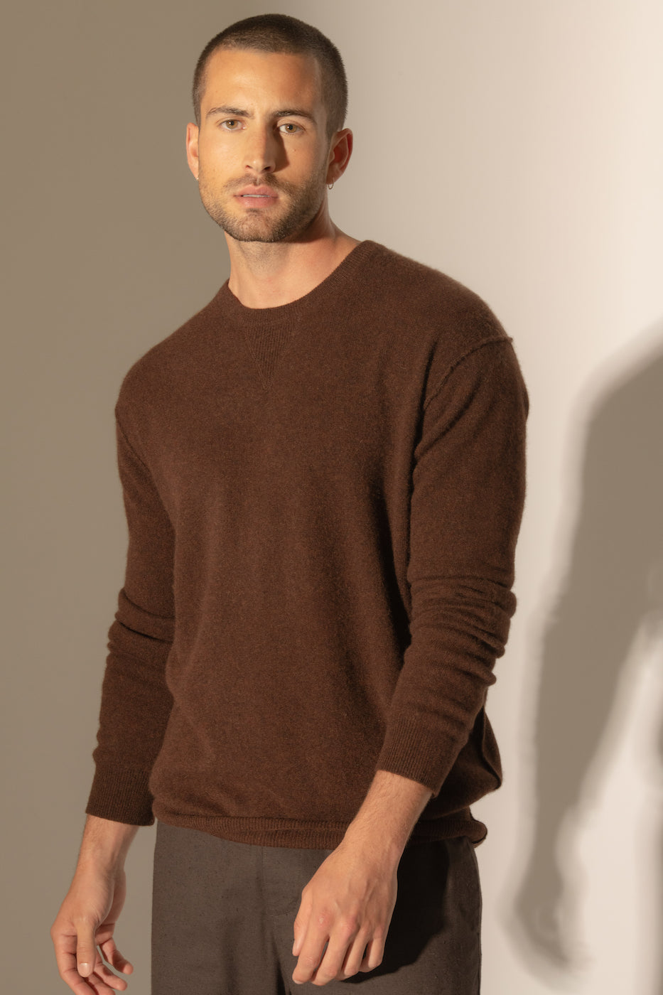 Jersey Cuello Redondo - Soan - Café