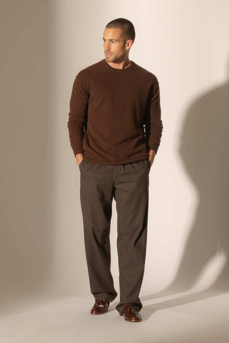Jersey Cuello Redondo - Soan - Café