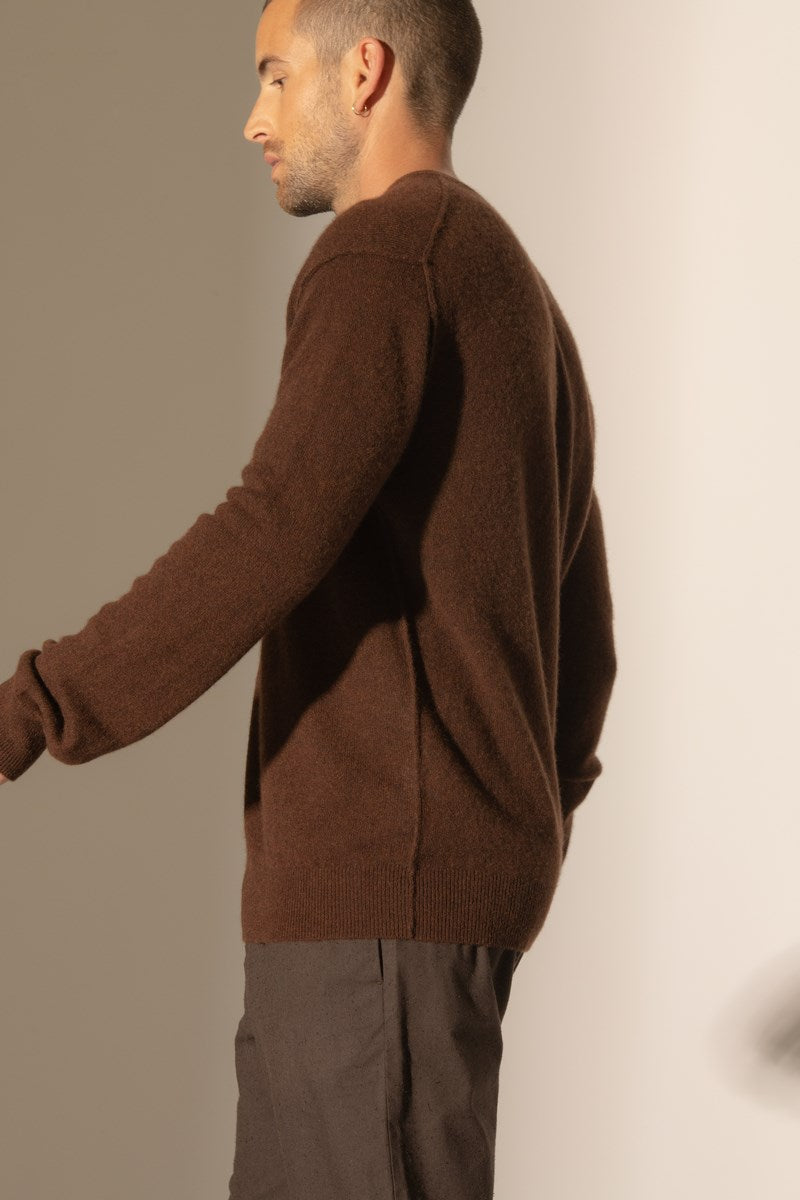 Jersey Cuello Redondo - Soan - Café