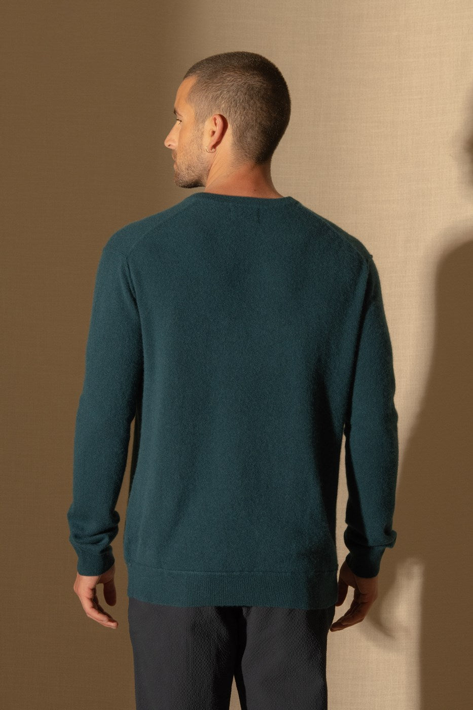 Pull Col V Lorenzo - Vert Canard