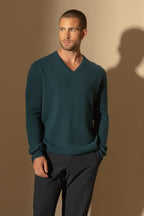 Pull Col V Lorenzo - Vert Canard