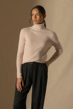 Pull Col Roulé - Elly - Poudre
