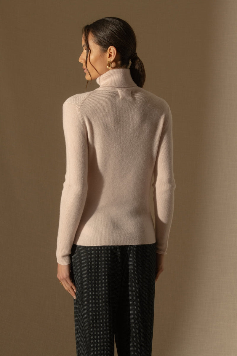 Pull Col Roulé - Elly - Poudre