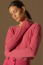 Pull Col V Kalie - Fraise