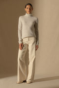 Pull Col Roulé 4Fils Willow - Gris Perle Chiné