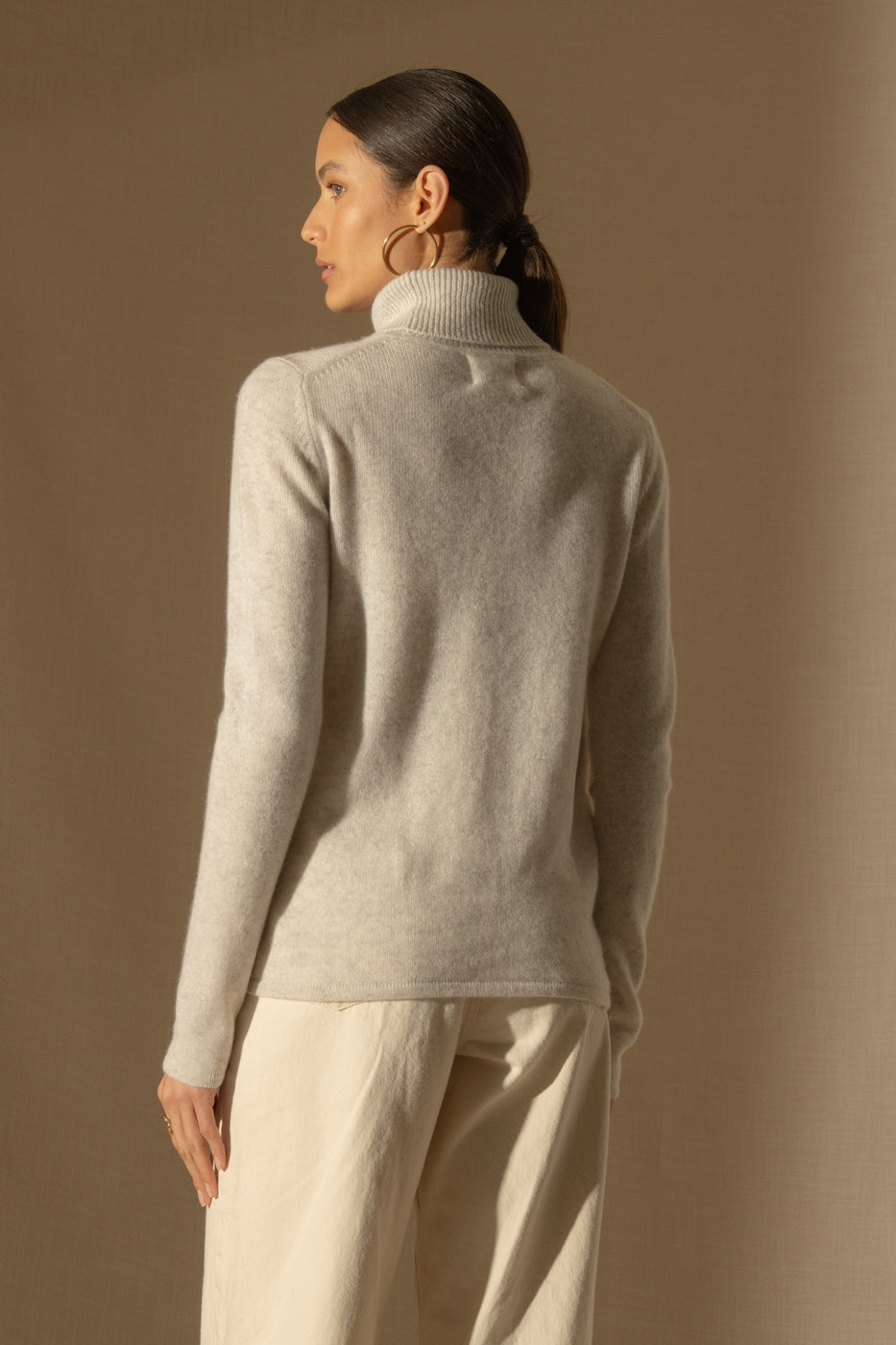 Pull Col Roulé 4Fils Willow - Gris Perle Chiné