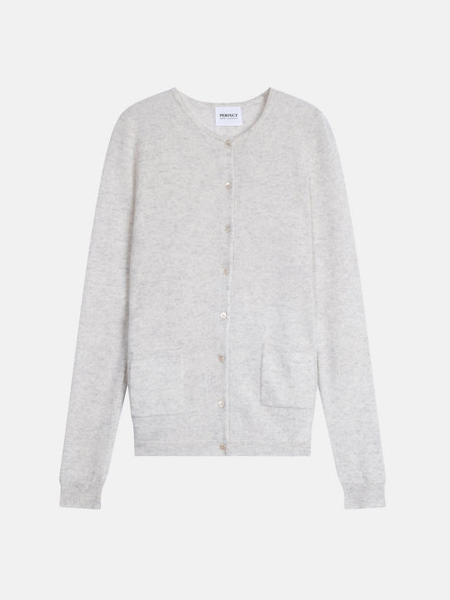 Cardigan Col Rond - Amy - Gris Perle Chiné