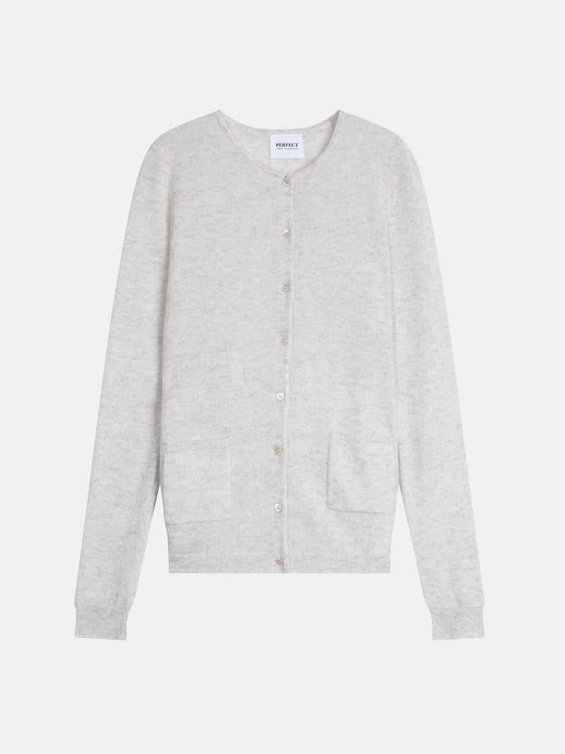 Cardigan Col Rond - Amy - Gris Perle Chiné