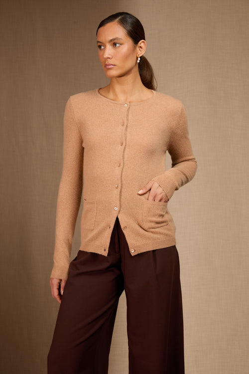 Cardigan Col Rond - Amy - Sahara