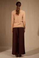 Cardigan Col Rond - Amy - Sahara