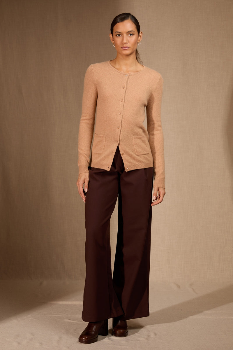 Cardigan Col Rond - Amy - Sahara