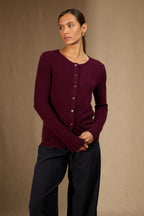 Cardigan Col Rond Amy - Mûre