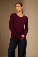 Cardigan Col Rond - Amy - Mûre