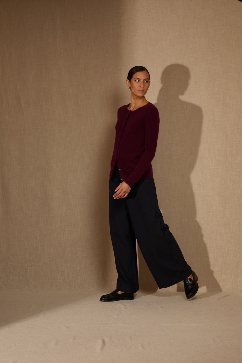 Cardigan Col Rond Amy - Mûre