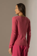 Pull Col Rond Oprah - Fraise