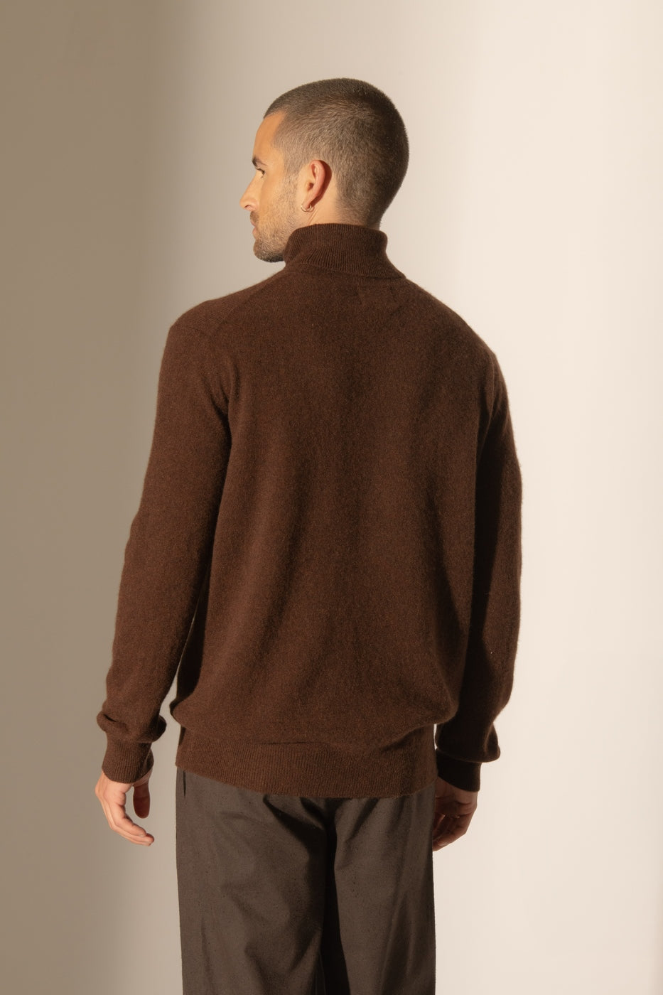 Pull Col Roulé Trevor - Café
