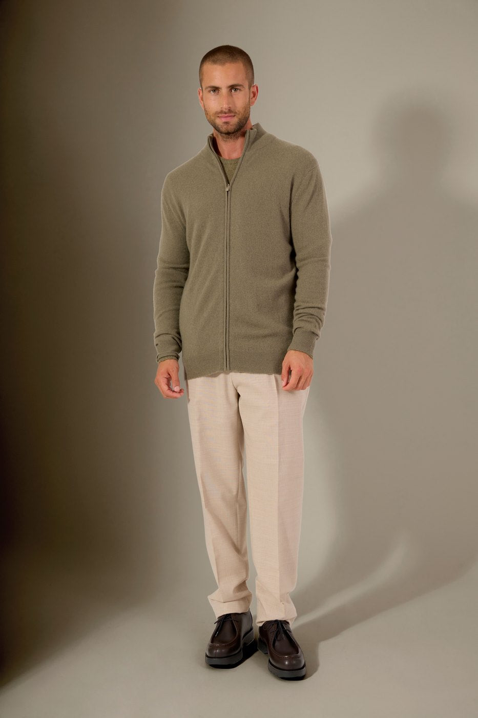 Gilet Zippé Col Montant Cody - Vert Armée