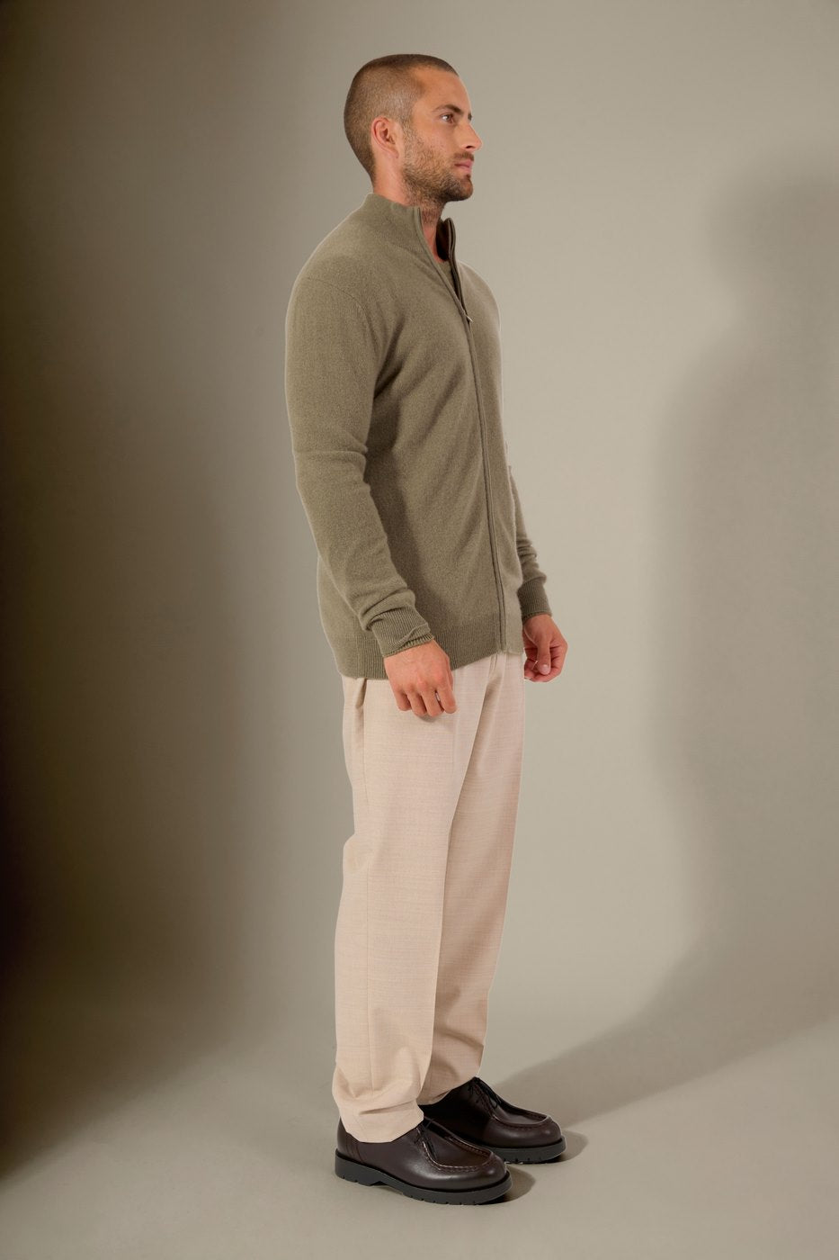 Gilet Zippé Col Montant Cody - Vert Armée
