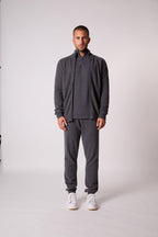Gilet Zippé Col Montant - Cody - Anthracite Chiné