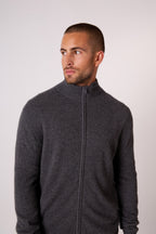Gilet Zippé Col Montant Cody - Anthracite Chiné