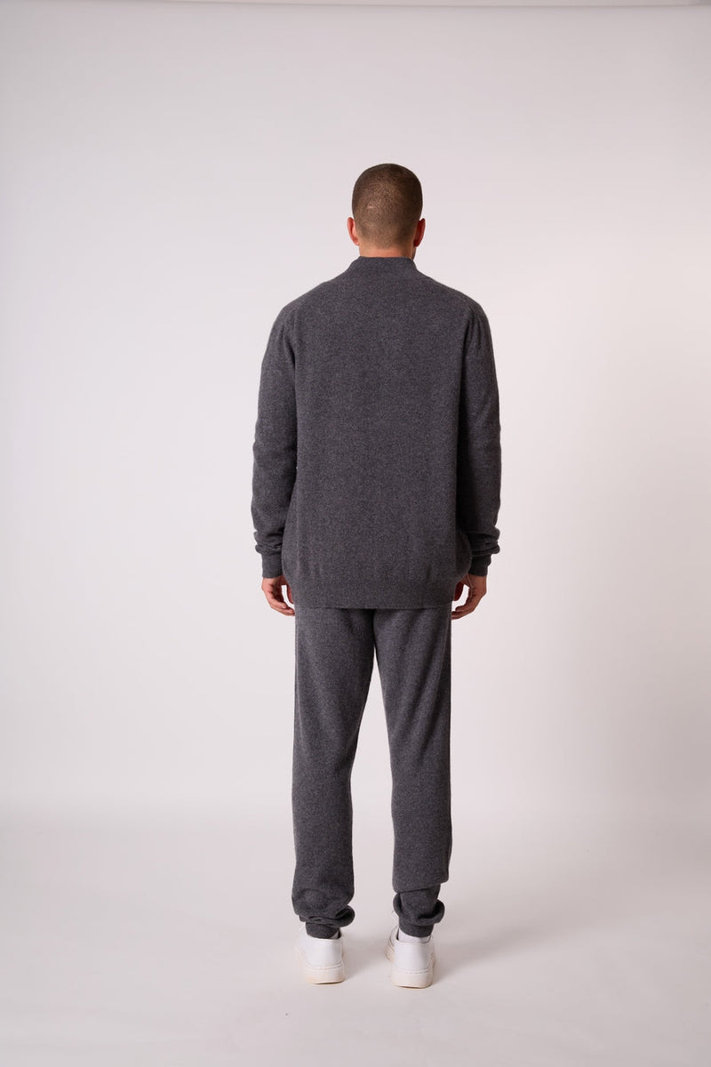 Chaleco con cremallera y cuello alto - Cody - Anthracite Heather