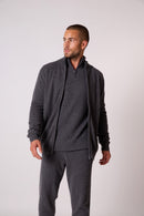 Chaleco con cremallera y cuello alto - Cody - Anthracite Heather