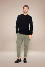 Long Sleeve Polo - Spencer - Black