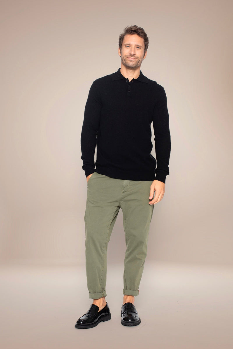 Polo de manga larga - Spencer - Negro