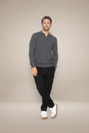 Polo Manches Longues - Spencer - Anthracite Chiné