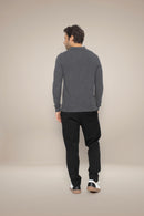 Polo Manches Longues - Spencer - Anthracite Chiné
