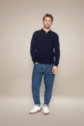 Long-Sleeve Polo Shirt - Spencer - Navy