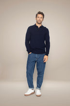Long-Sleeve Polo Shirt - Spencer - Navy