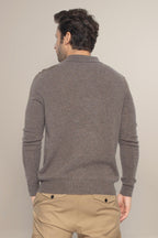 Polo Mangas Largas - Spencer - Taupe Jaspeado
