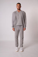 Gilet Zippé Capuche - Eldo - Nuage Chiné