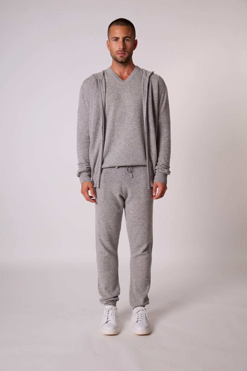 Gilet Zippé Capuche - Eldo - Nuage Chiné