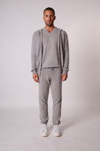 Gilet Zippé Capuche - Eldo - Nuage Chiné
