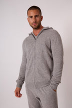Gilet Zippé Capuche - Eldo - Nuage Chiné