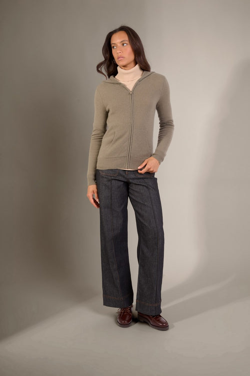 Gilet Zippé Capuche - Emma - Army