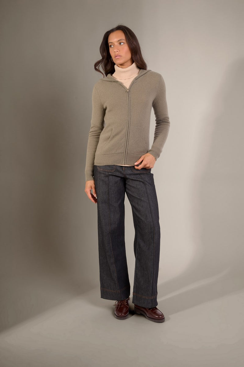 Gilet Zippé Capuche - Emma - Army