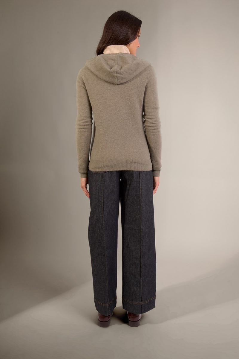 Gilet Zippé Capuche - Emma - Army