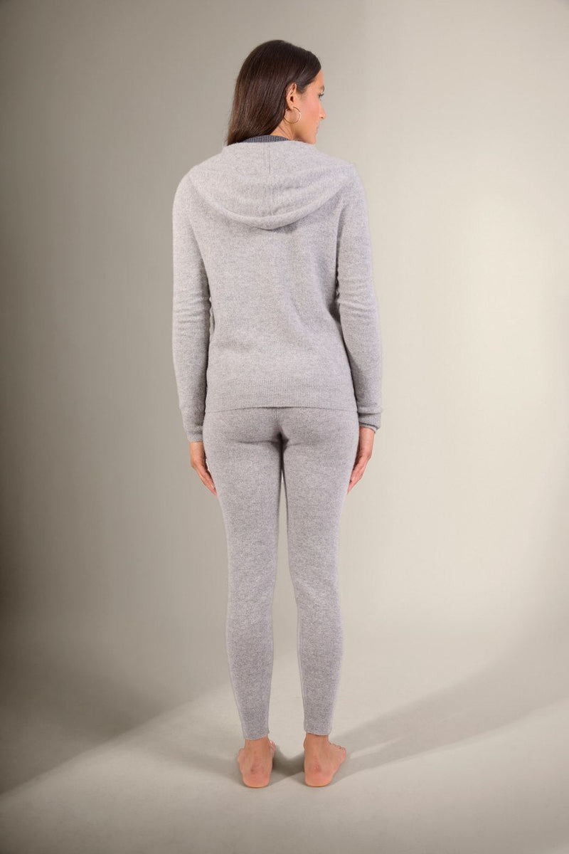 Gilet Zippé Capuche - Emma - Nuage Chiné