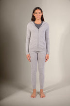 Zipped Hooded Cardigan - Emma - Marl Cloud