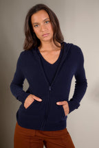 Gilet Zippé Capuche Emma - Marine