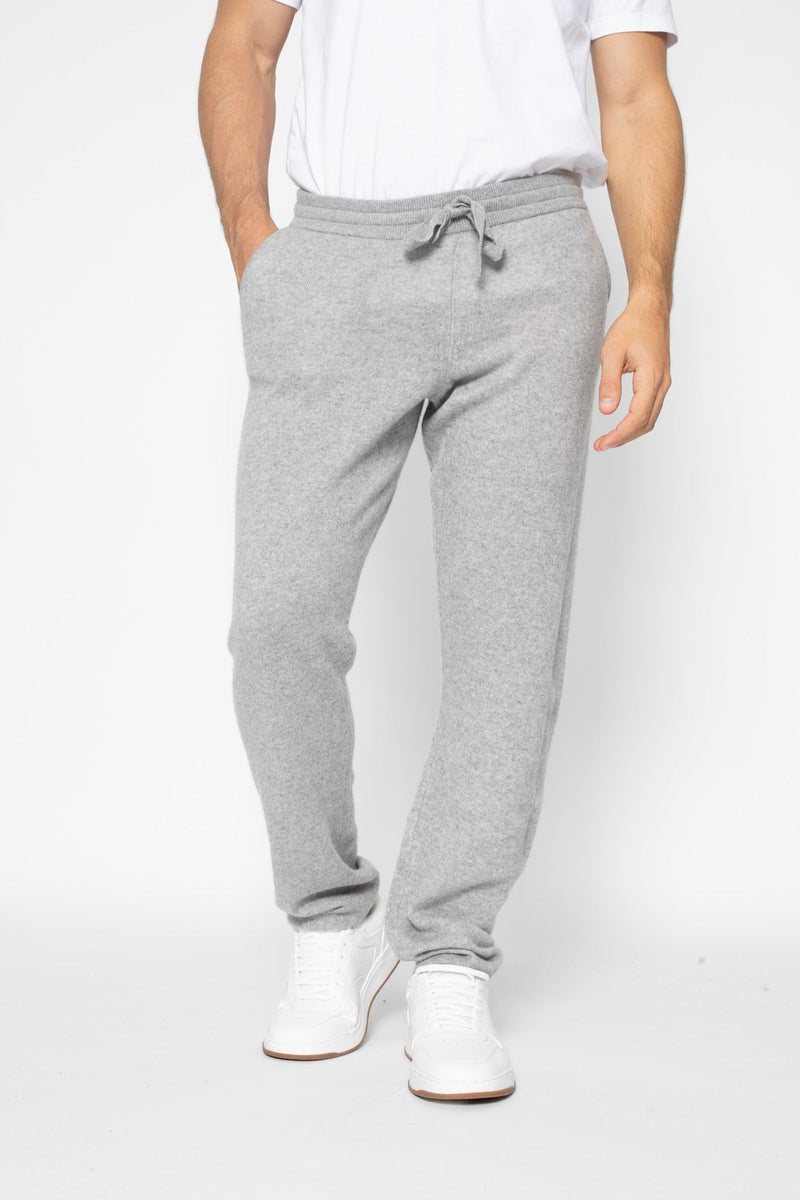 Jogging Stuart - Nuage Chiné - 100% Cachemire 2 Fils - Jersey - Homme