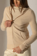 Gilet Zippé Capuche Emma - Sable