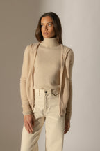 Gilet Zippé Capuche Emma - Sable