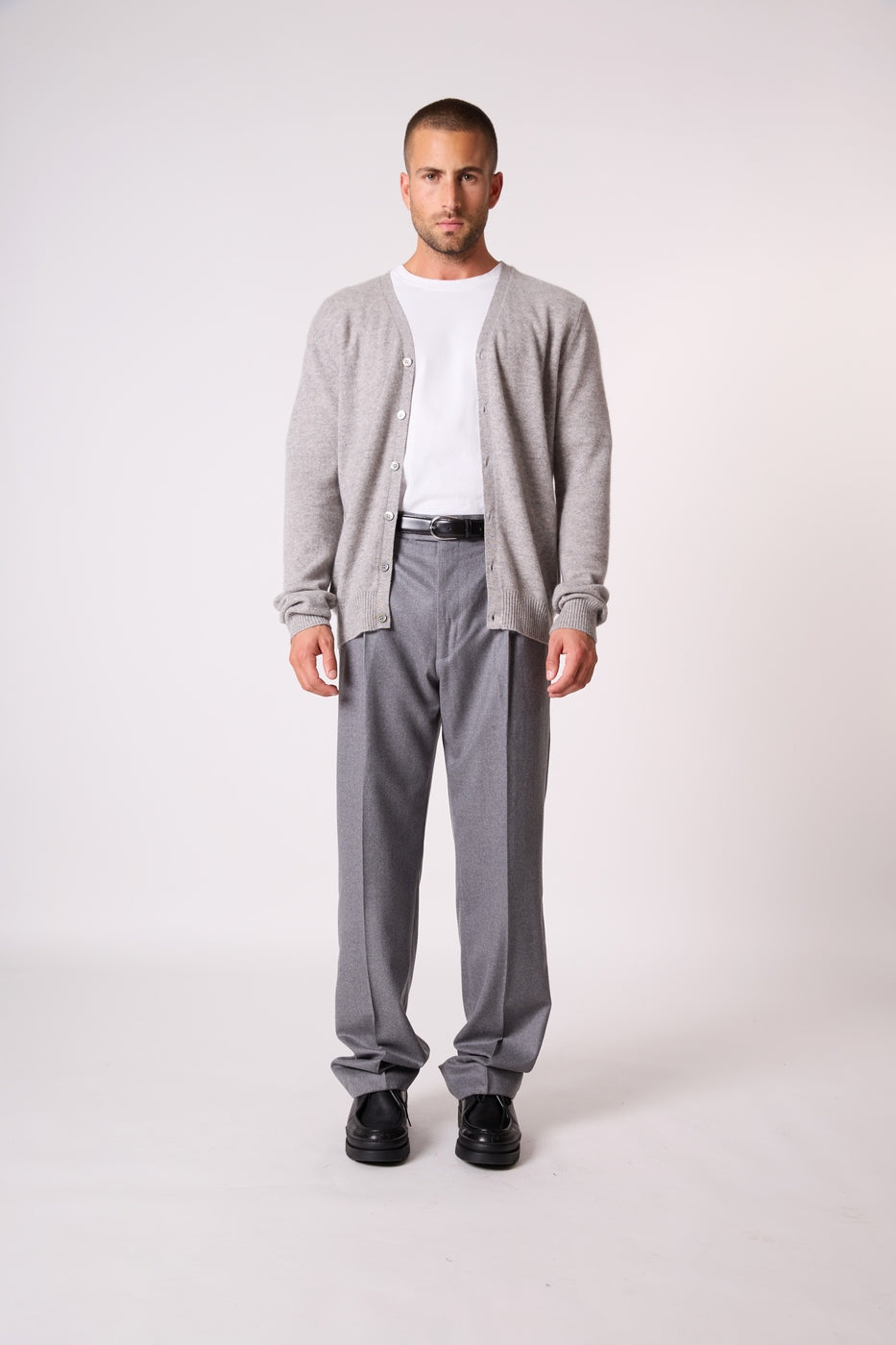 Cardigan Col V Errol - Nuage Chiné
