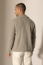 Veste Boutonnée Col Châle 4 Fils - Gilmour - Nuage Chiné