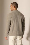 Veste Boutonnée Col Châle 4 Fils - Gilmour - Nuage Chiné